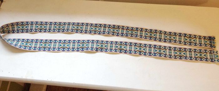 Large ceinture motif frise à nouer accessoire pour vêtement féminin - photo numéro 4