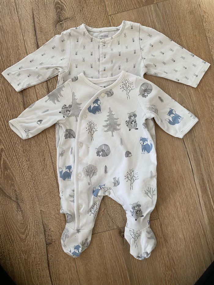 Lot 2 pyjamas 0 mois