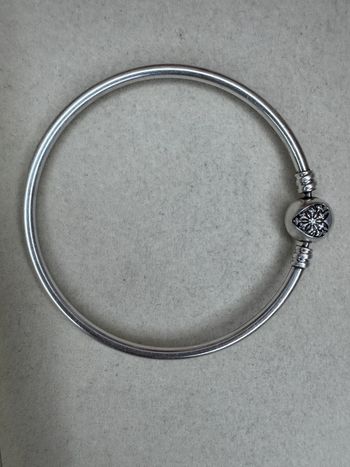 Bracelet Jonc Pandora Authentique Fermoir avec Cœur Flocon T17