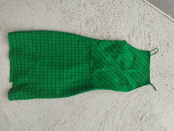 💚 Robe Vichy Vert Vif Jennyfer - Dos Nu - 10 ans