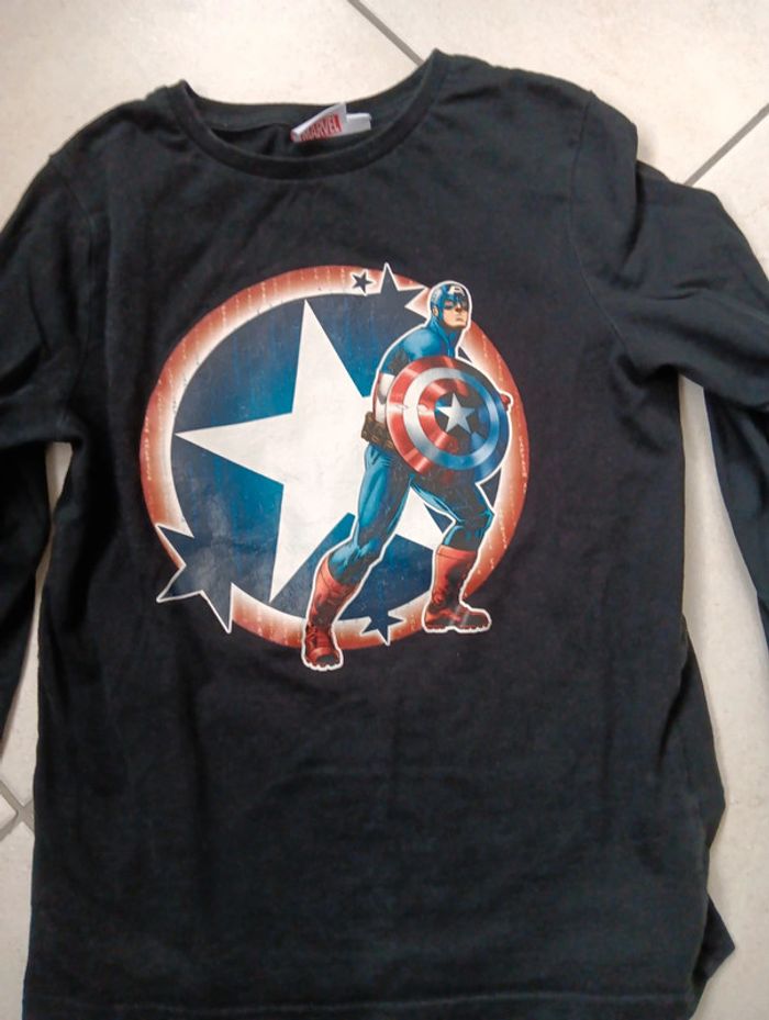 T-shirt manches longues taille 8 ans Marvel - photo numéro 2