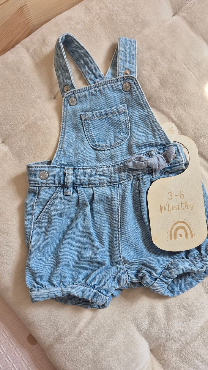 Salopette courte jean