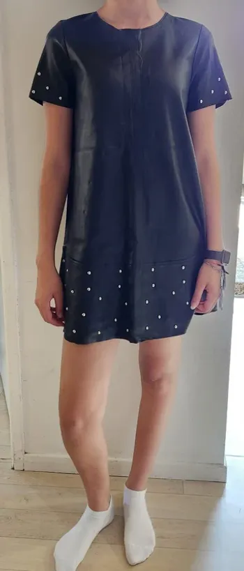 Robe effet cuir cloutée – Zara Knit – Taille M