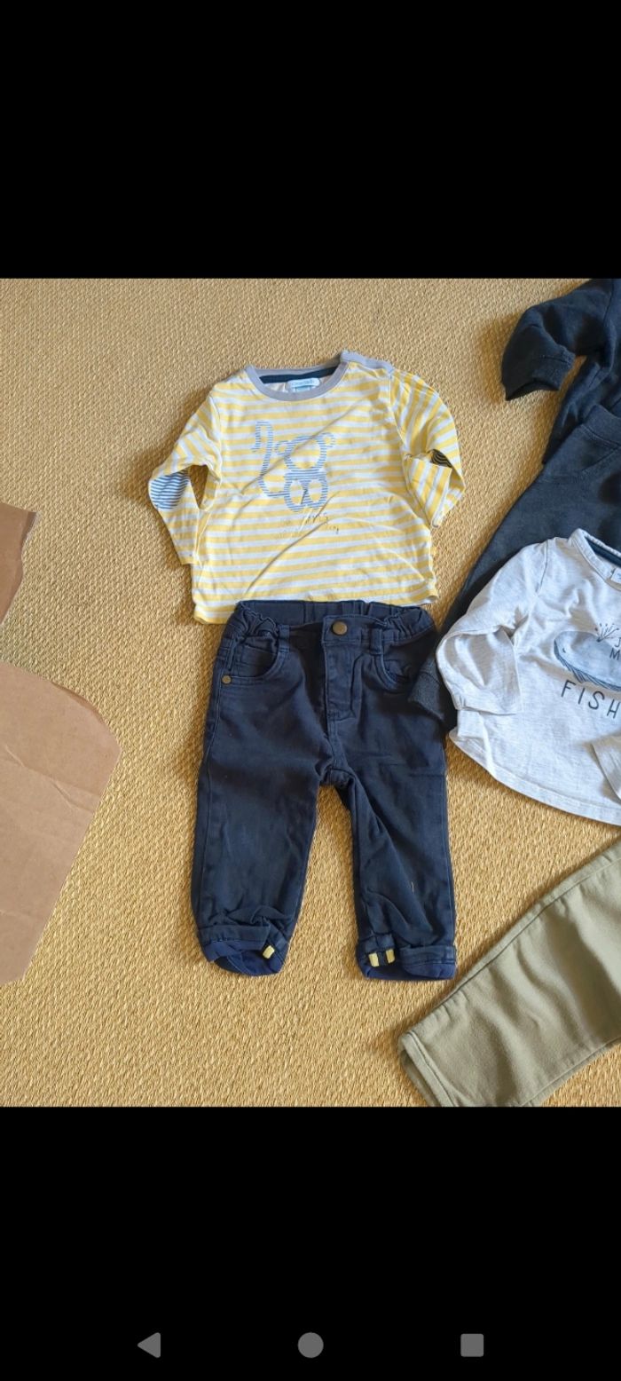 Lot de 10 vêtements automne/hiver garçon 12 mois - photo numéro 2