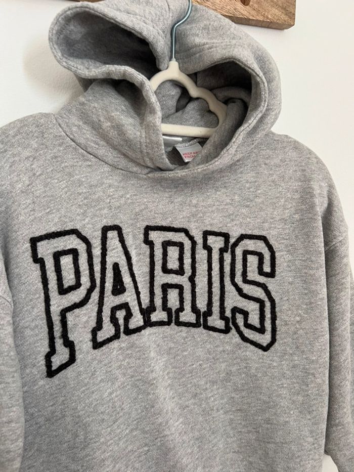 Sweat à capuche gris Zara 12-18 mois 86cm - photo numéro 2