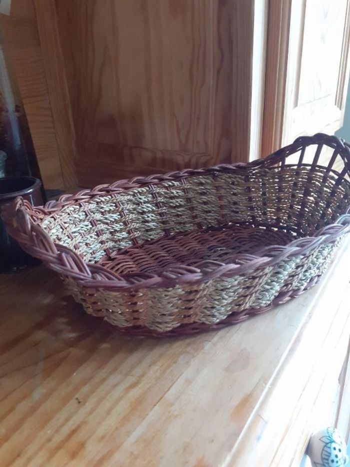 Panier corbeille 2 poignées osier