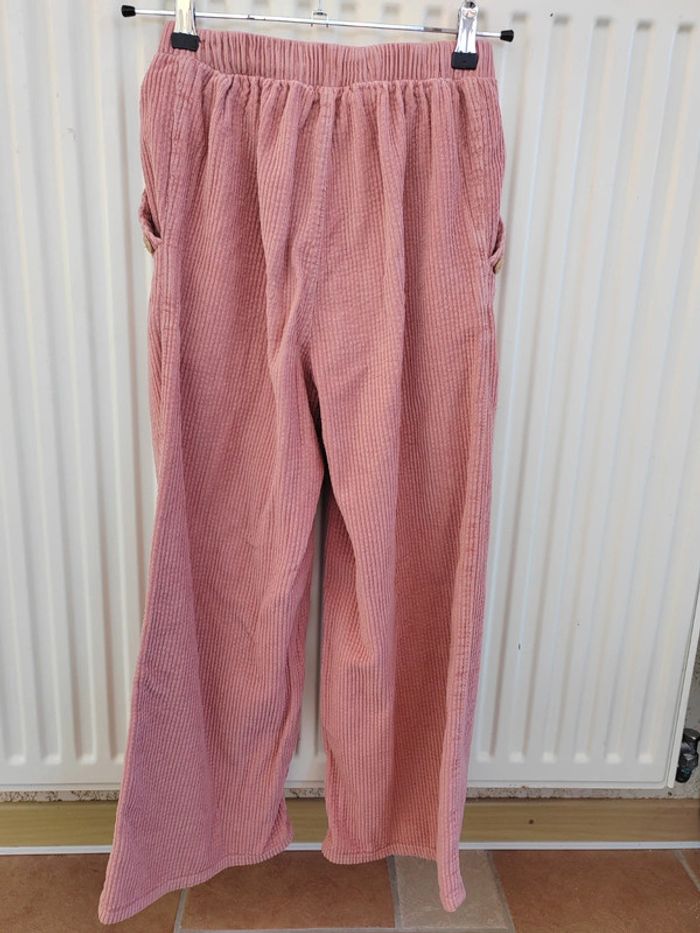 🩷Pantalon en velours rose 12 ans Kiabi - photo numéro 5