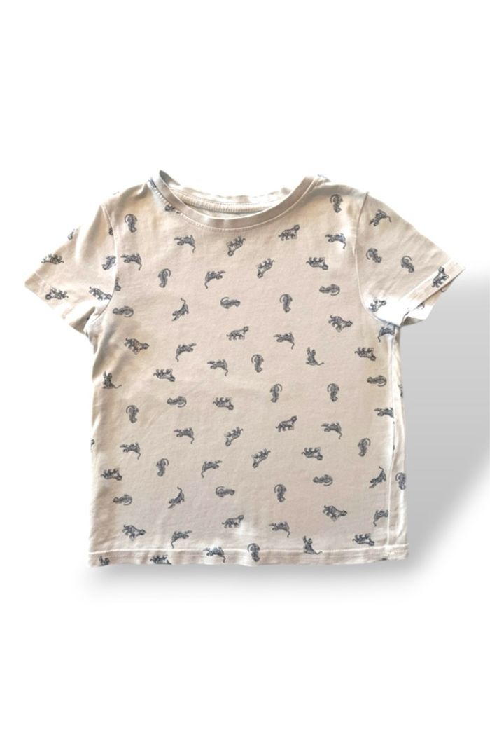 T-shirt manches courtes / col rond / blanc/ garçon / 4ans-102cm / kiabi eco conception