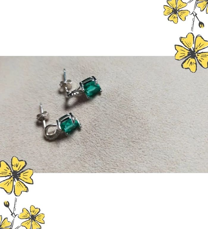 Parure argent 925 & pierre verte - photo numéro 8