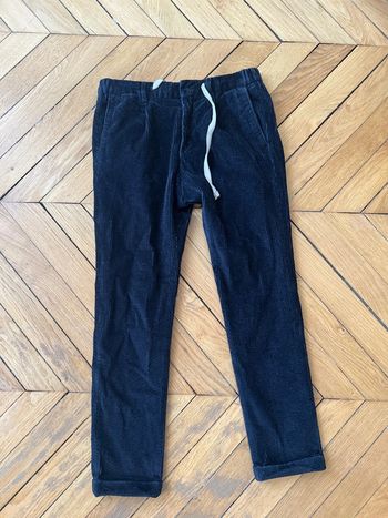 Pantalon velours côtelé Marine