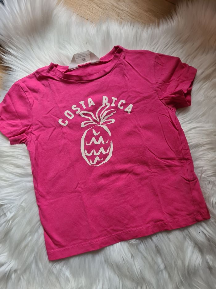 Tee-shirt rose h&m 3/4ans