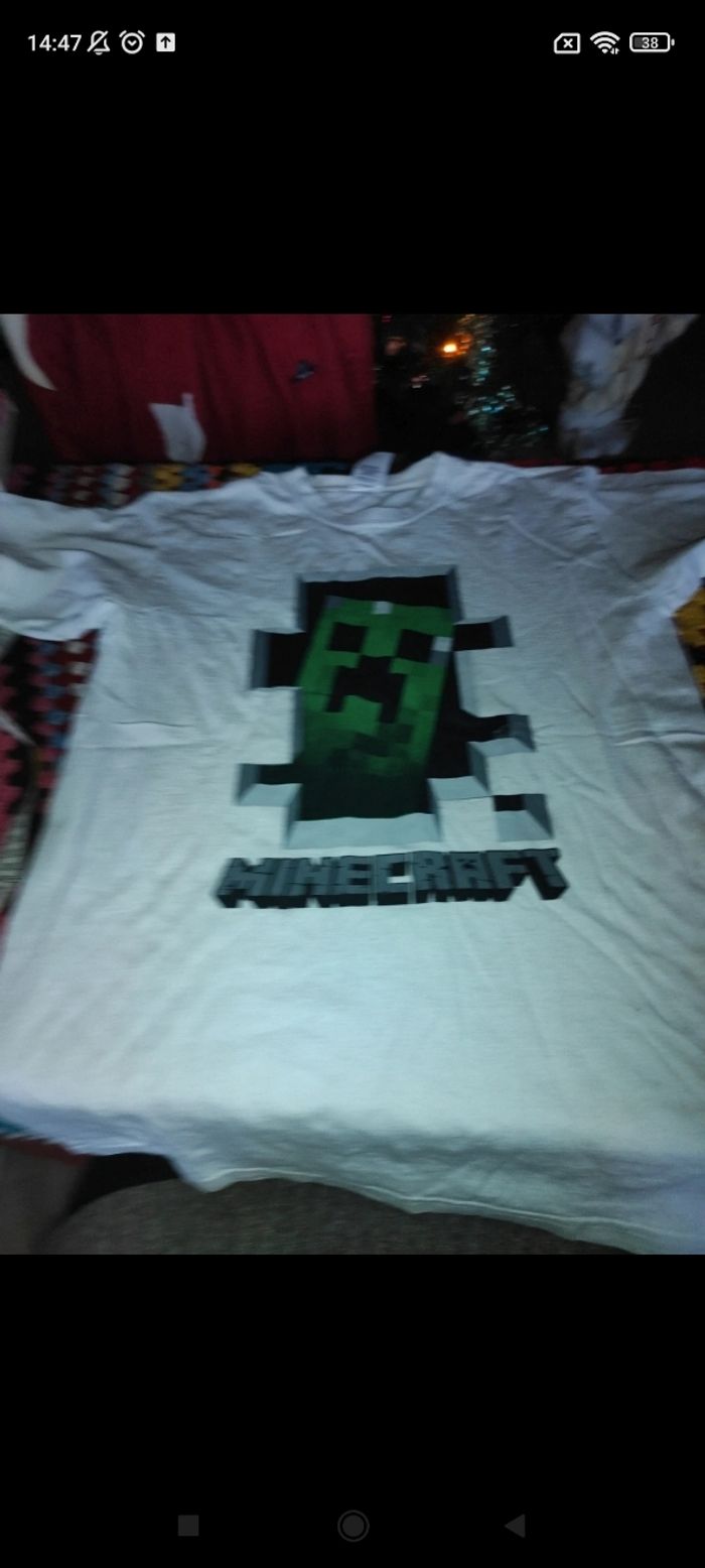 Très beau tee-shirt Minecraft e8