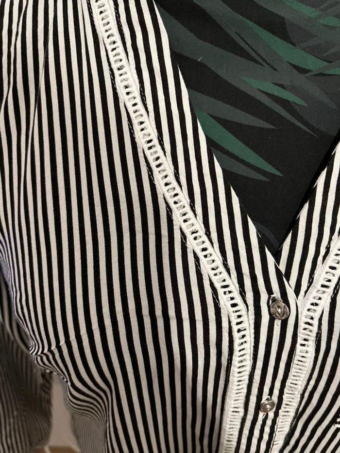 Blouse femme noire et blanche Naf Naf 36 - photo numéro 3