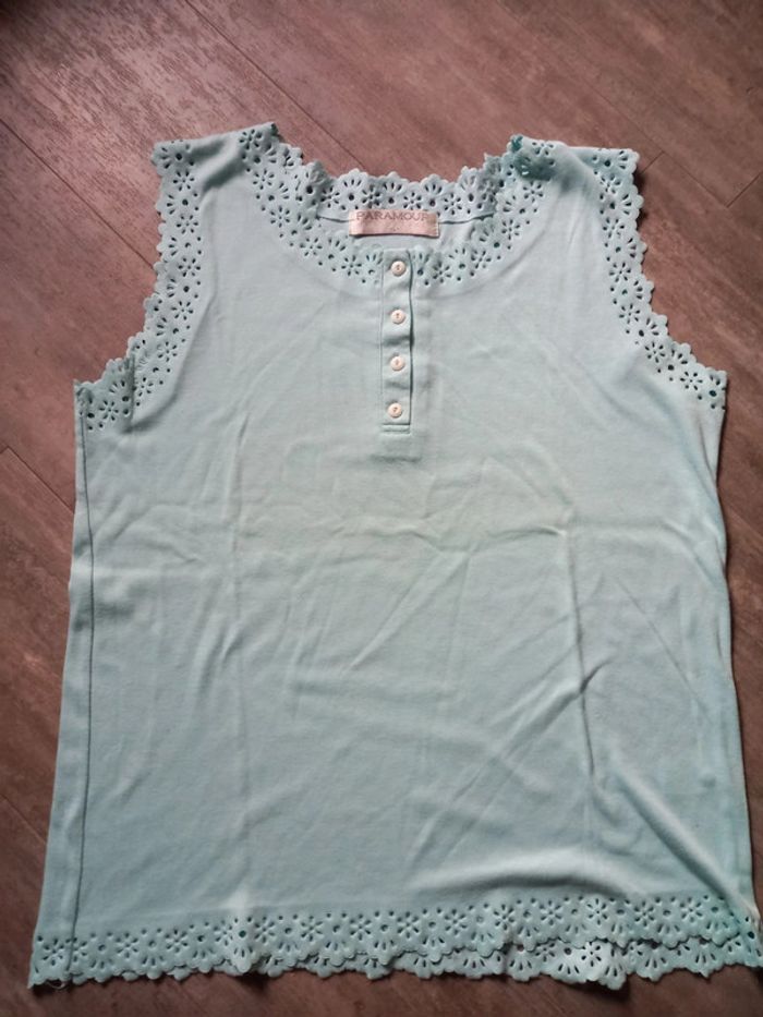 Debardeur femme turquoise L