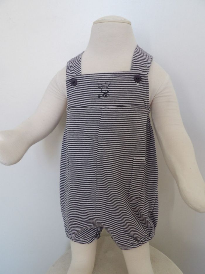 Salopette rayures -in extenso - 12 mois - photo numéro 4