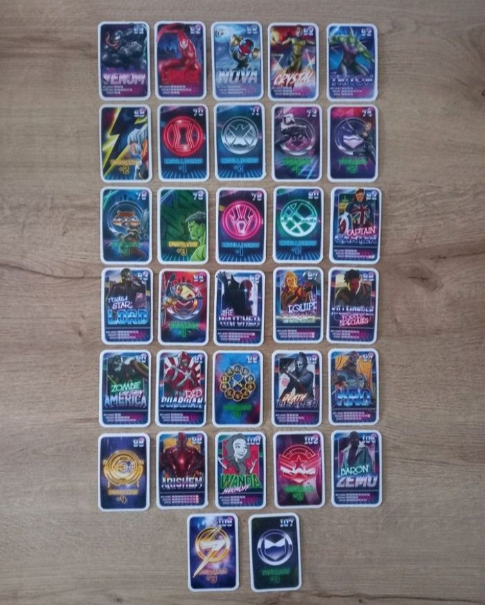 Cartes " Marvel 2021 " 64 + 32. - photo numéro 2