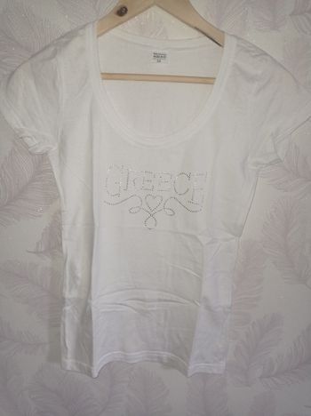 t-shirt blanc a manche courte