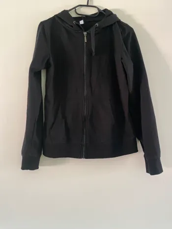 Sweat zippé noir Everme Taille S