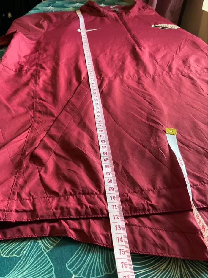 Veste coupe-vent 1/4zip manches courtes bordeaux pour homme Nike St Joseph Hawks taille M 304 - photo numéro 11