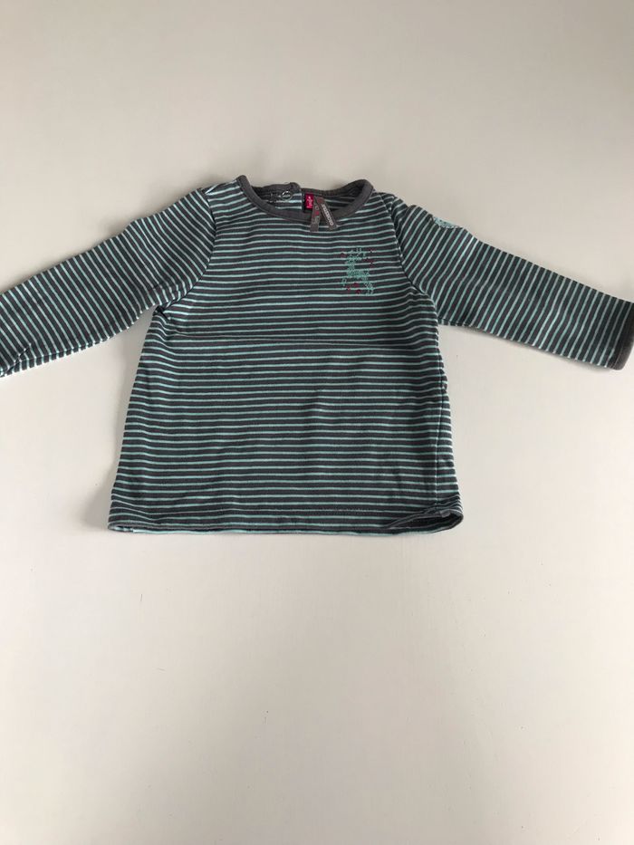 T-shirt bébé fille rayé 6 mois
