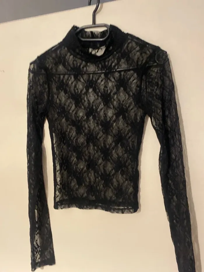 Blouse dentelle noire
