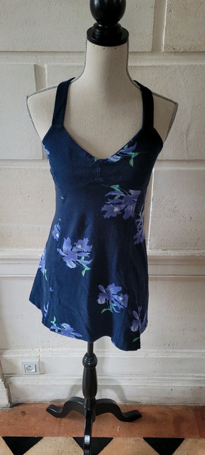 Robe Kenzo bain de soleil fleurs dos croisé 90% coton