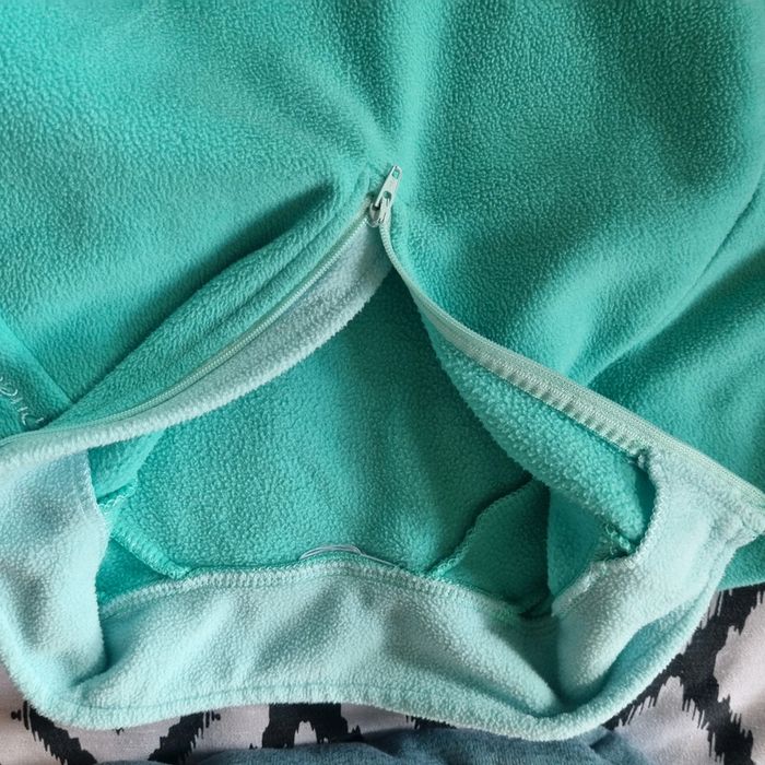 Lot de polaires femme quechua neufs jamais portés vert menthe et gris moucheté abricott - photo numéro 5