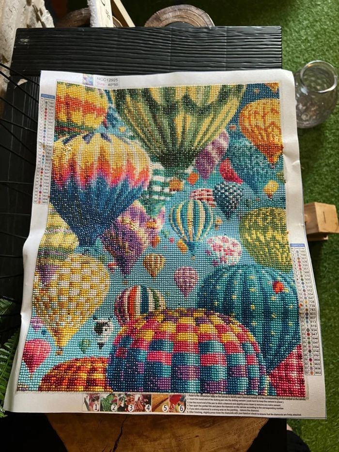 Montgolfière en Diamond Painting - Prêt à briller ! - photo numéro 3