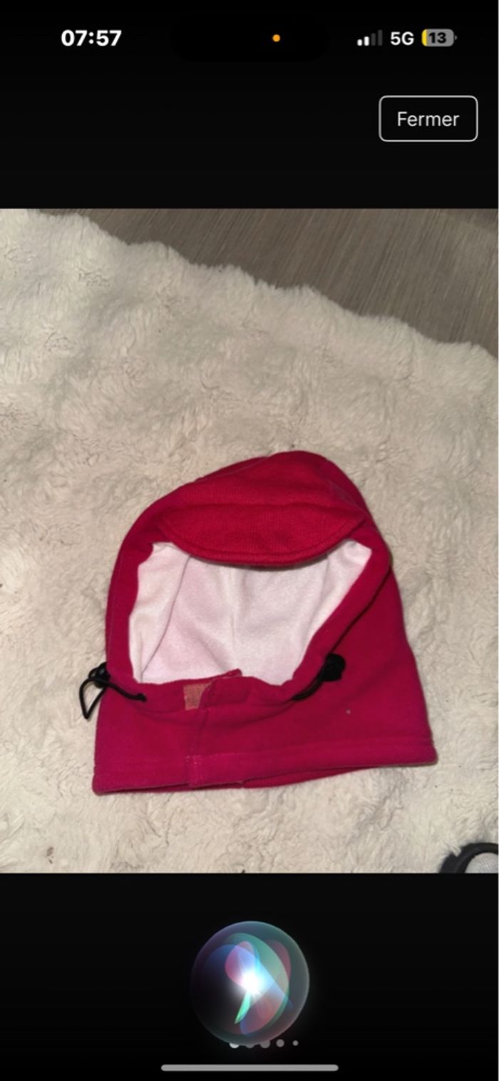 Cagoule fille rose fushia 5/8 ans