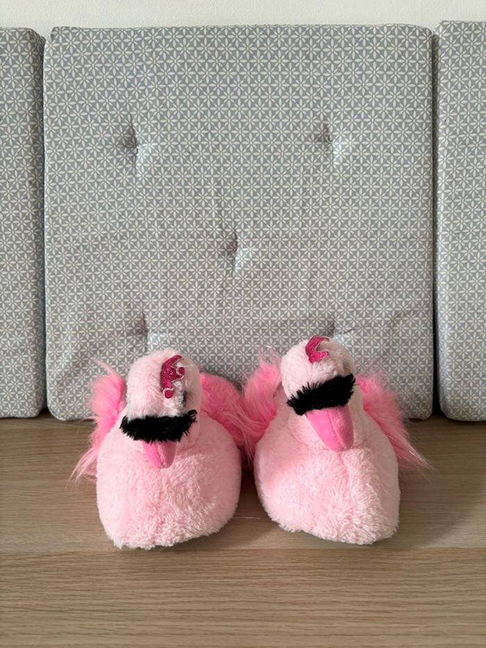 Chaussons "Flamant Rose" (Pointure : 28/29) - photo numéro 2
