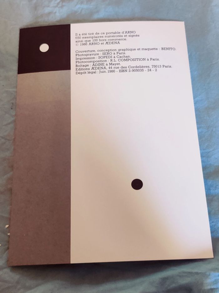 Bd : portfolio Arno : Vestiges (1986) (346/650) - photo numéro 16