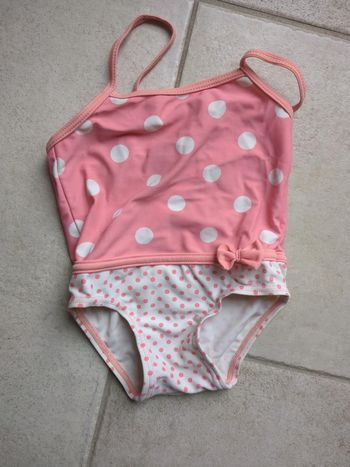 Maillot de bain rose fille 18 mois
