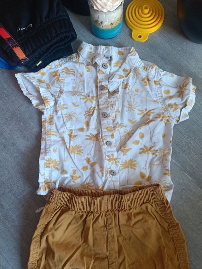 Ensemble ete 24 mois chemise legere short leger - photo numéro 2