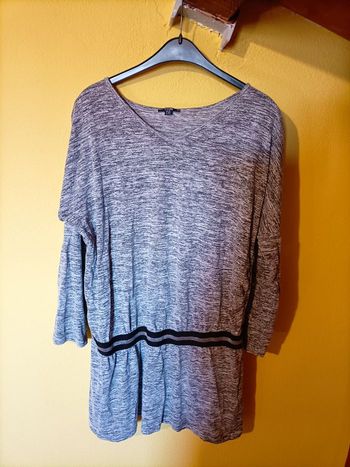 Robe tunique grise chinée Kiabi 