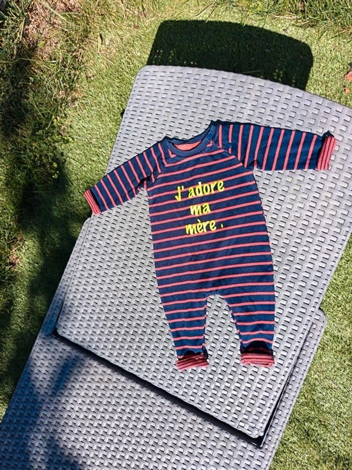Combinaison pyjama grenouillère sans pied léger fin taille 3 mois 62 cm