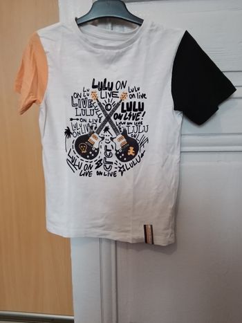 Tee-shirt lulu castagnette blanc et multicolore