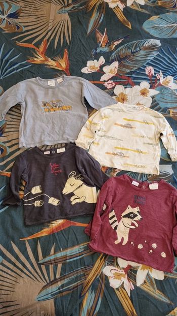 Lot 4 pulls fins zara 3/6 mois 68cm