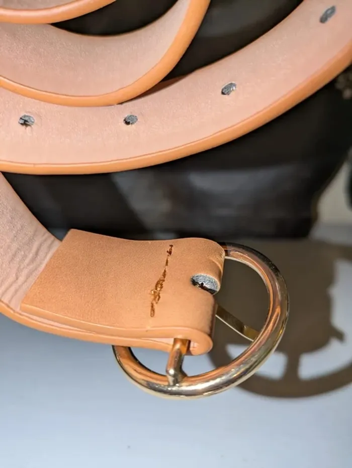 🌸 Ceinture en cuir synthétique avec fleurs brodées - photo numéro 3
