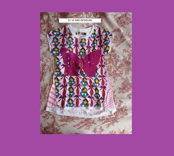 Tee shirt manche courte 11 12 ans desigual 
