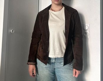 Veste en denim marron – Un Deux Trois – Taille 40
