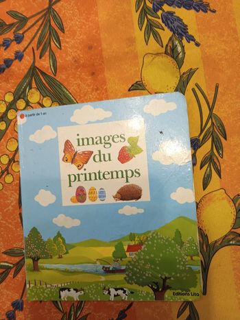 Livre en carton images du printemps