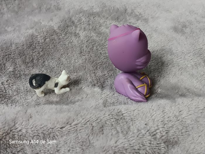 Lot de 2 figurines animaux chats - photo numéro 2