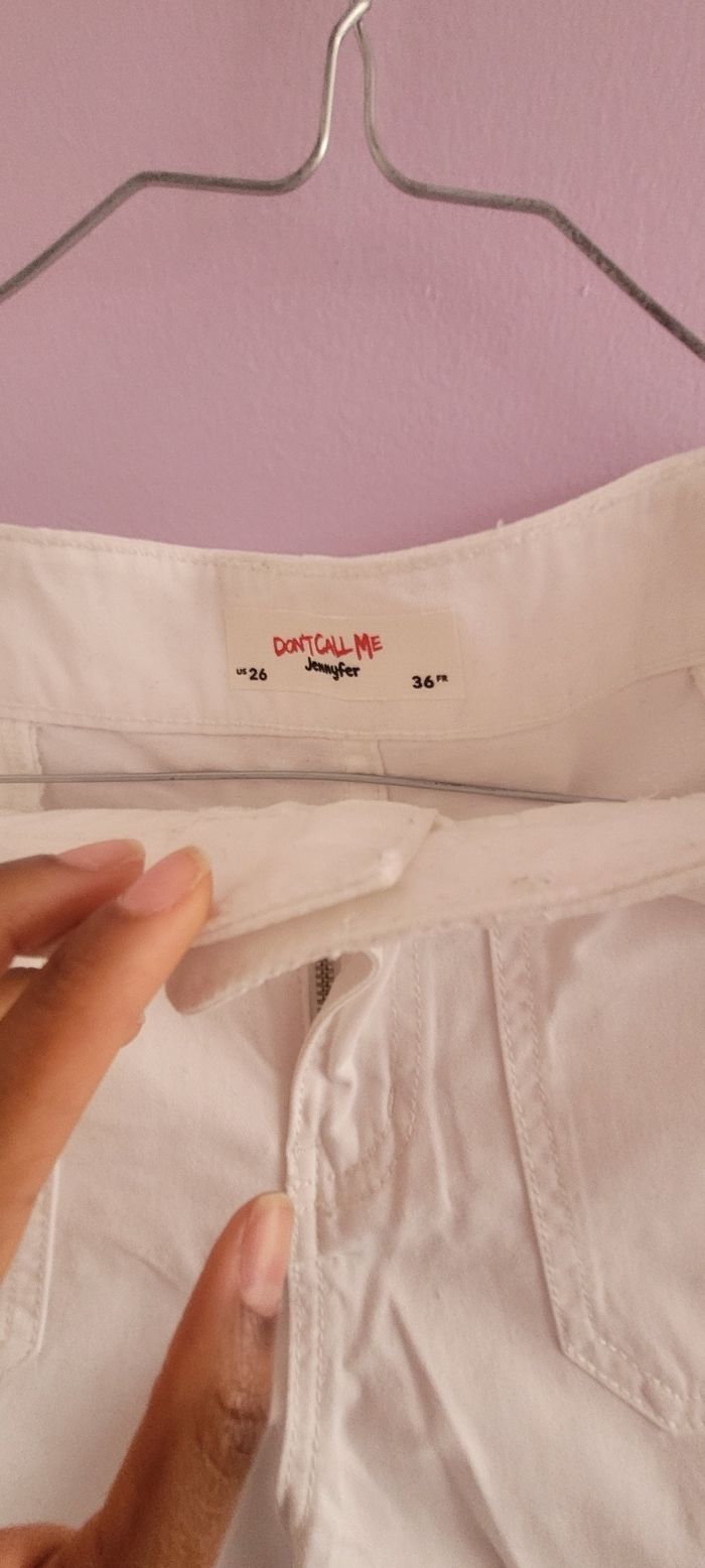 Short blanc taille haute - photo numéro 5