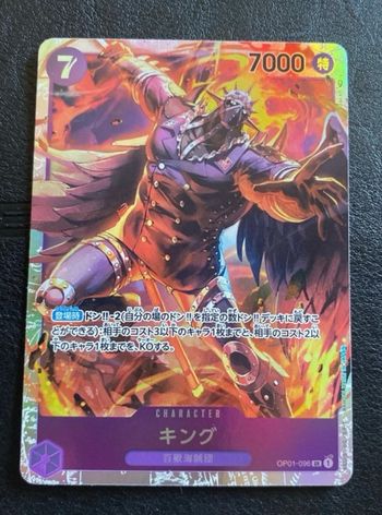 carte King (OP01‑096) du One Piece Card Game – set Romance Dawn