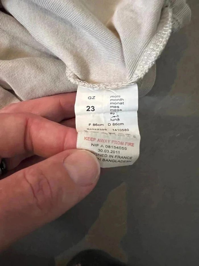 T-shirt col roulé Manches longues - Grain de blé - Gris, beige & rouge - 23 mois - photo numéro 4