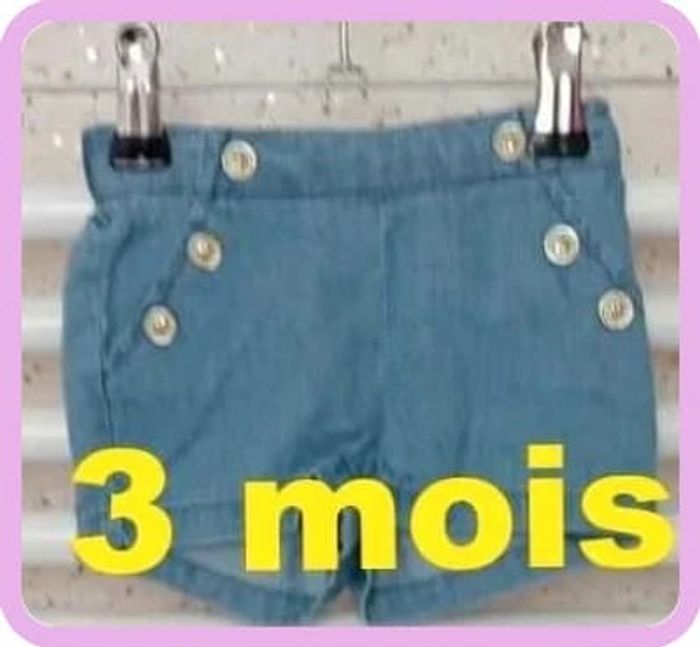 Short  en  jeans  léger  Tape  à  l'oeil Taille  3 mois