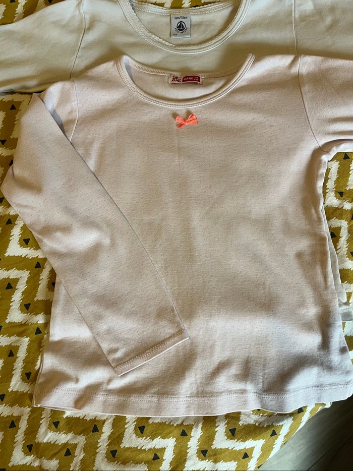 Lot de maillots corps 5-6ans fille petit bateau/dpam - photo numéro 4