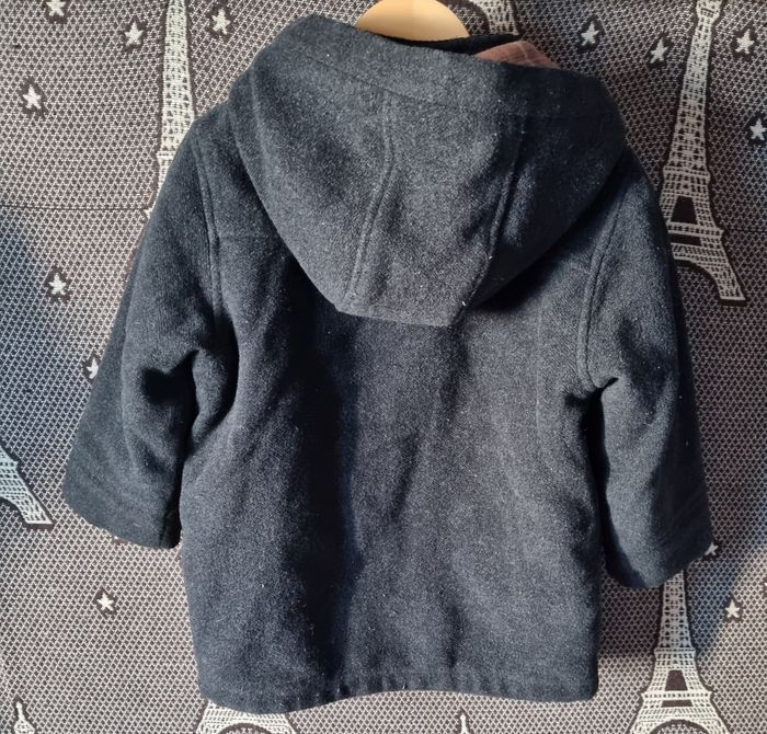 Manteau noir zippée avec boutons à capuche 3ans - photo numéro 5