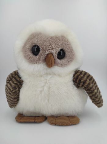 Peluche Hibou Chouette blanc brun Althans Club