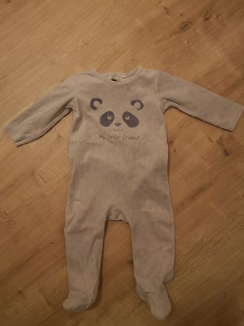 Pyjama panda gris